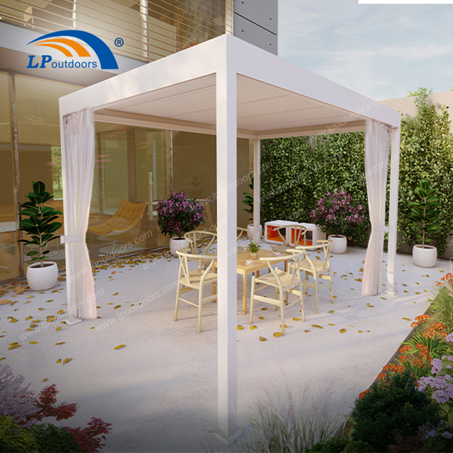 Waterproof Motorized Aluminum Pergola Blade Roof Pavilion