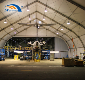 25m Clear Span Aluminum Frame Structure Tent Curve Tent for Aircraft Storage