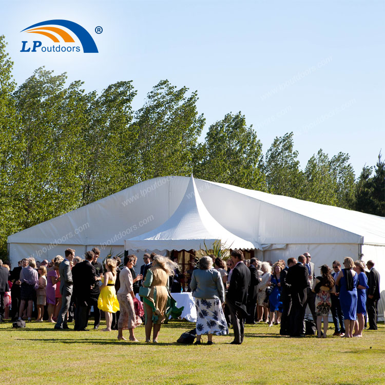 Luxury White Mixed Marquee Tent with Side Walls for Lawn Weddings