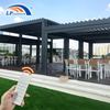 Outdoor Waterproof Aluminum Louvered Roof Shade Roller Screen Bioclimatic Motorized Pergola for Sale