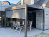 Aluminum Motorized Louvered Pergola with Pull-down Screen Roller Blinds for Sale 