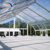 Luxury Clear Top Aluminum Frame PVC Fabric Structure Wedding Party Marquee Tent Curved Roof Clear Span Frame Structure Building Tent for Sale