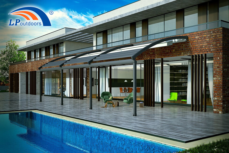 Manufacturer Open-Air Electric Aluminum Retractable Pergola Pvc Fabric Roof Automatic Alu Pergola