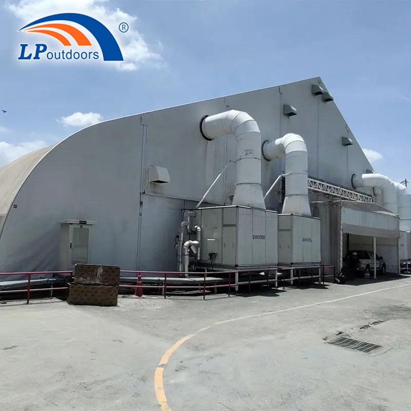 Hig Durable Curved Roof Tent Structure Building Special Aluminum Frame Tent Industry Warehouse Tents 