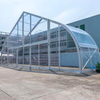 Luxury Clear Top Aluminum Frame PVC Fabric Structure Wedding Party Marquee Tent Curved Roof Clear Span Frame Structure Building Tent for Sale