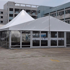 Outdoor high peak luxury glasswall marquee tent for party event