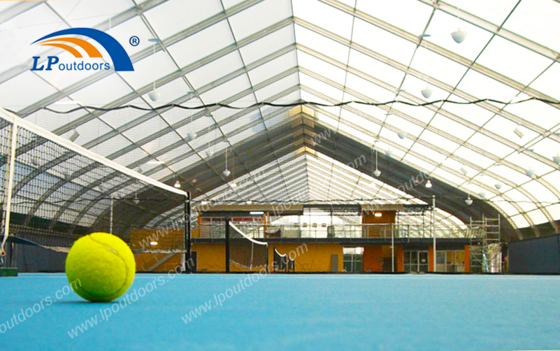 Windproof Aluminum Structure Curve Sports Tent as Outdoor Tennis Court