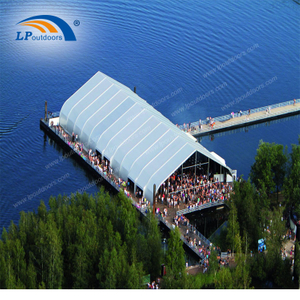 30m luxury white aluminum curve marquee tent for music festival