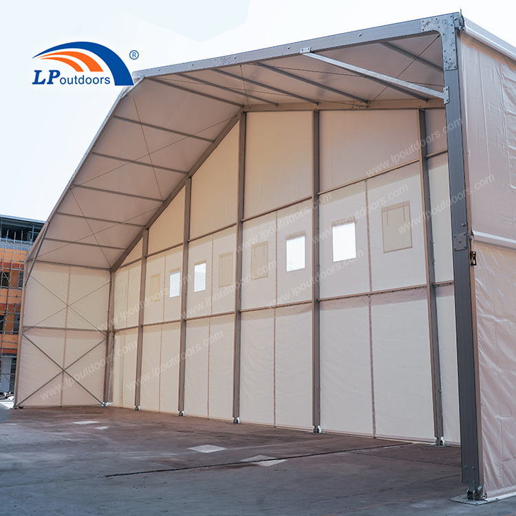 30m Clear Span Side Raised Warehouse Tent Easy for Forklifts Enter And Exit