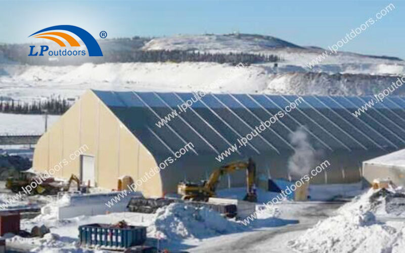 Large Clearspan Temporary Building Curved Tent for Industrial Mining Construction
