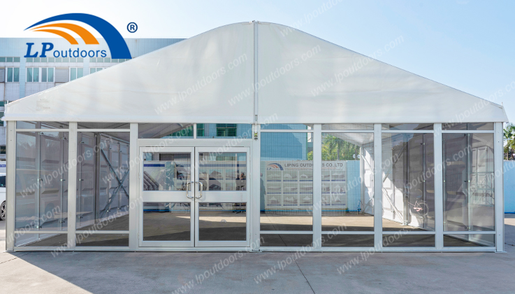 10m Middle Arcum Tent with ABS & Glass Door