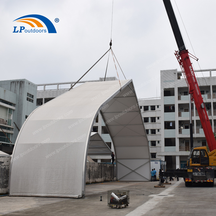 High Pressed Extruded Aluminum Frame Curve Tent As Outdoors Parking Apron