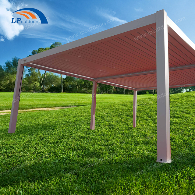 6x8m Waterproof Bioclimatique Aluminium Louvered Roof Pergola For Outdoor Party Event