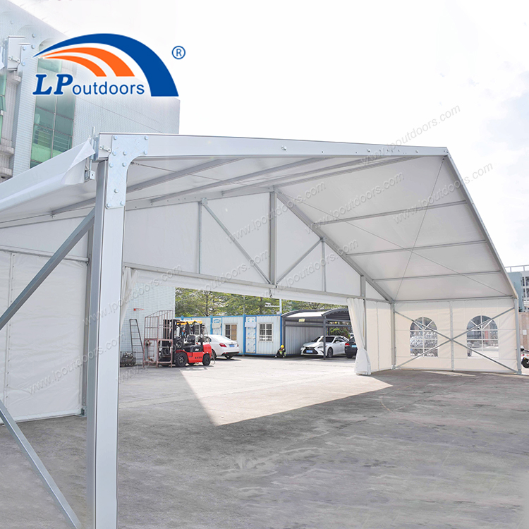 18m Temporary Structure Tent with 12m Barrier-off Entrance As Storage Warehouse for Sale
