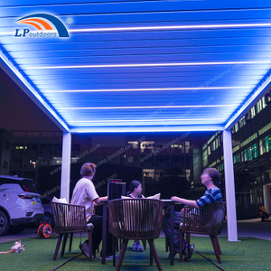 Snow Resistant Aluminum Electric Pergola With RGB Led Strip Light