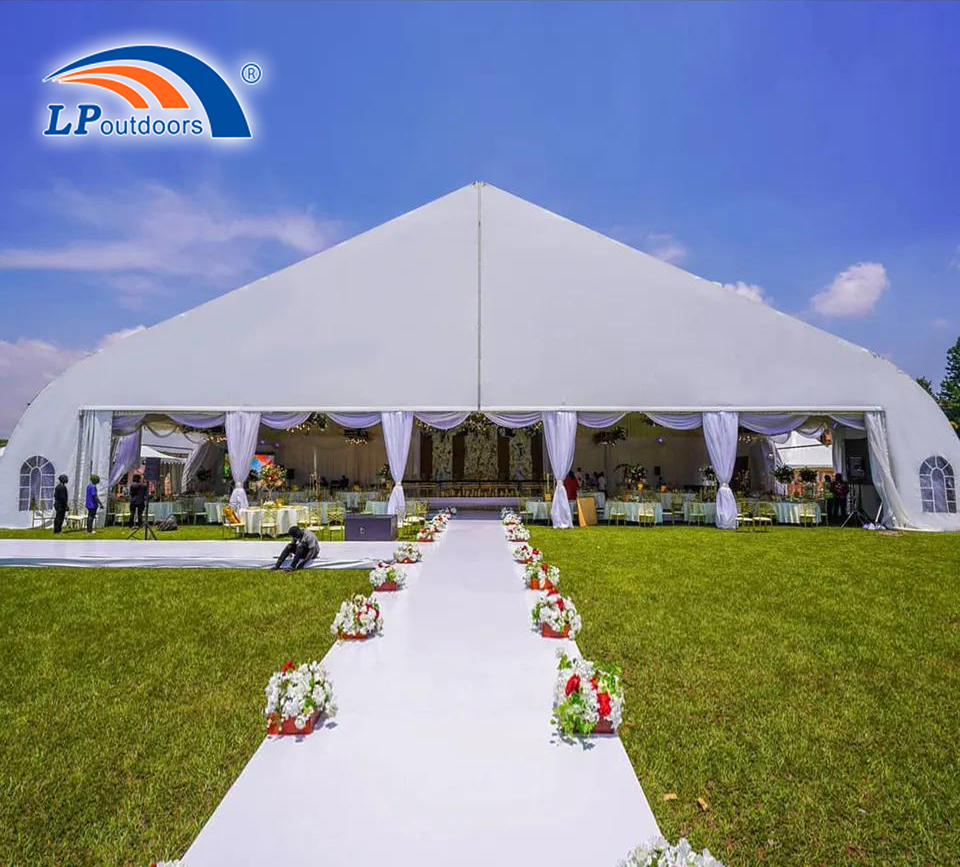 Clear Span Aluminum Structure Tent Luxury Wedding Party Tent Curve Tent For Wedding Marquee Event