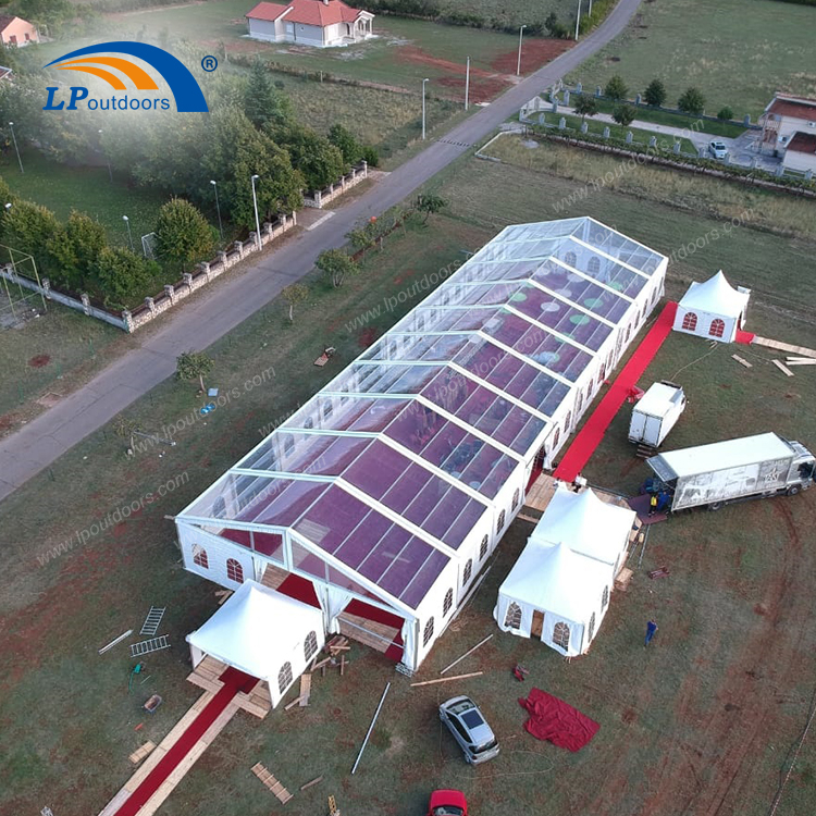 500 people Outdoor aluminum clear roof marquee event tent for wedding or festival