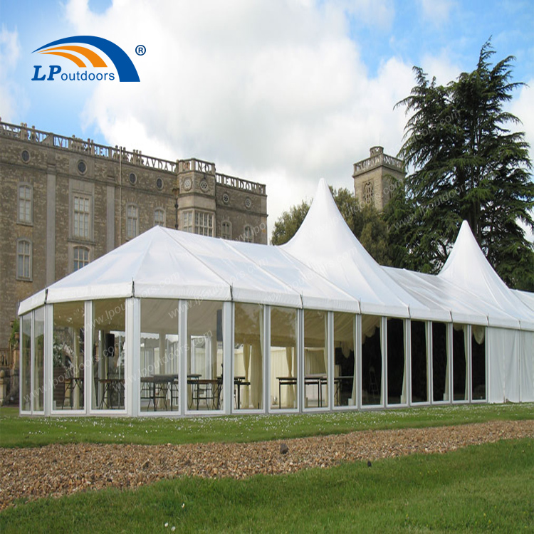 Luxury White Mixed Marquee Tent with Side Walls for Lawn Weddings