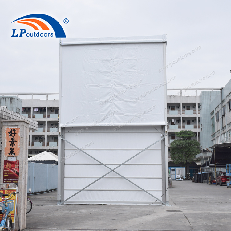 21m Clear Span Double Layer Design 8m Side Height Tent for Warehouse Storage And Large Scale Events with Exhaust Fan