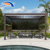 Modern Luxury Design Bioclimatic Awning Cover Waterproof Louvre Roof Louver Gazebo Outdoor Aluminum Pergola