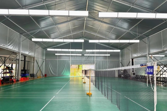 indoor badminton court tent