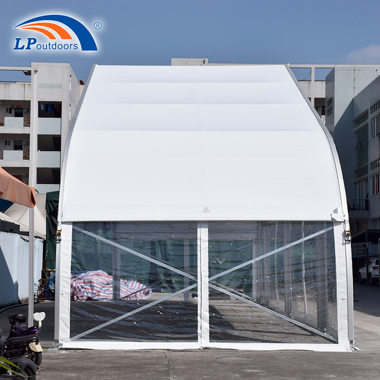 15m Outdoor Clear Span Curve Heart Shape Marquee Tent Aluminum Frame Structure Building with Clear Wall 