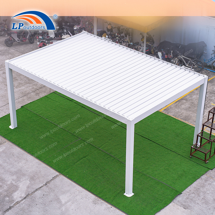 Free Standing Aluminium Waterproof Patio Pergolas with RGB Led Strip Light