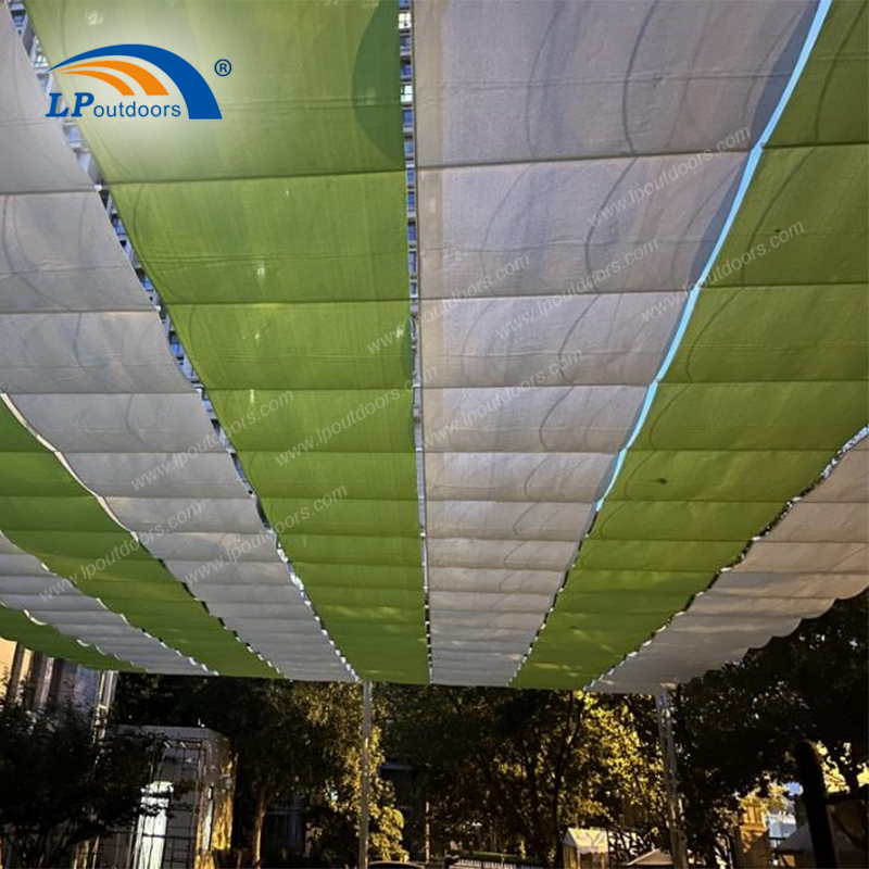 Retractable HDPE Pergola with Durable Shade Sails with Long-Lasting Outdoor Fabric