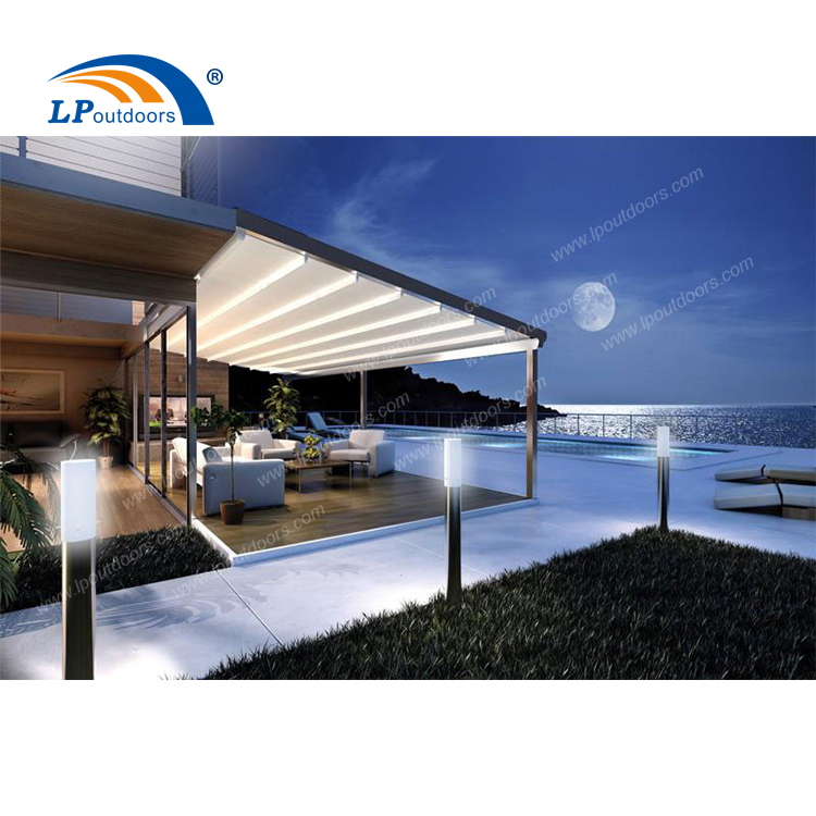 Luxury Sunshade Aluminum Retractable Roof Pergola
