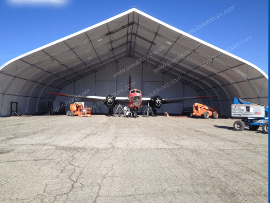 Curve Tent As Parking Apron