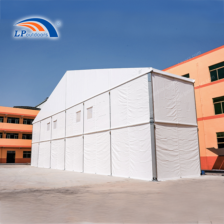 30m Clear Span Side Raised Warehouse Tent Easy for Forklifts Enter And Exit