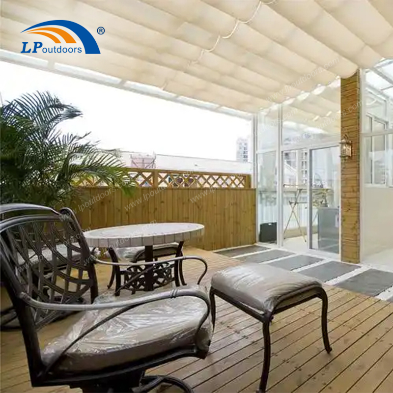HDPE retractable pergola use