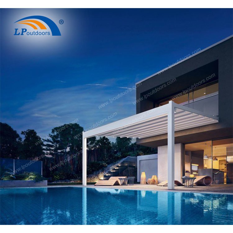 Remote Control Aluminum Folding Roof Pergola for Swimming Pool
