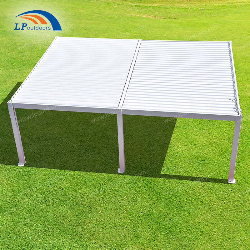 6x8m Waterproof Bioclimatique Aluminium Louvered Roof Pergola For Outdoor Party Event