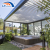 Modern Luxury Design Bioclimatic Awning Cover Waterproof Louvre Roof Louver Gazebo Outdoor Aluminum Pergola