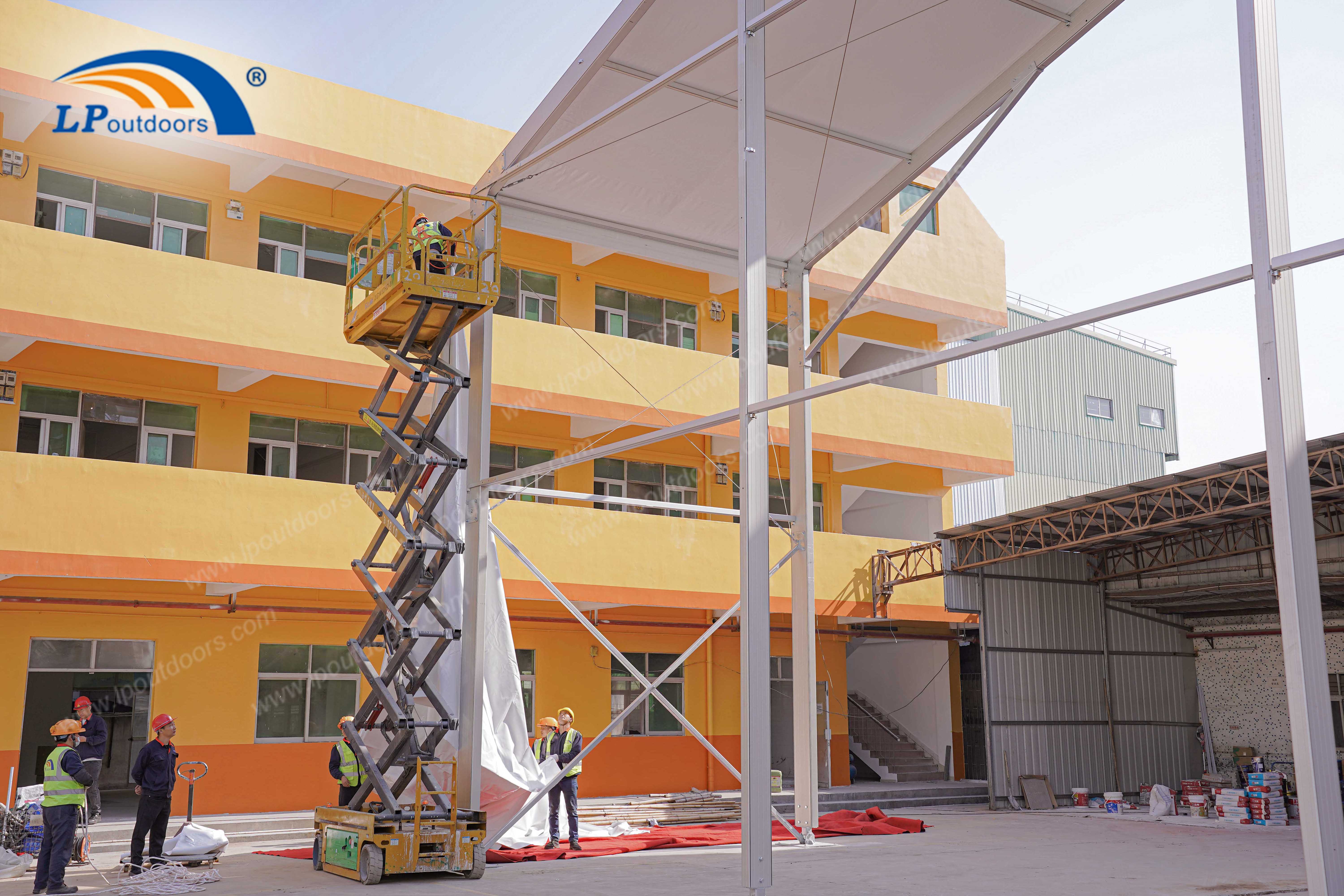 install the tent side wall