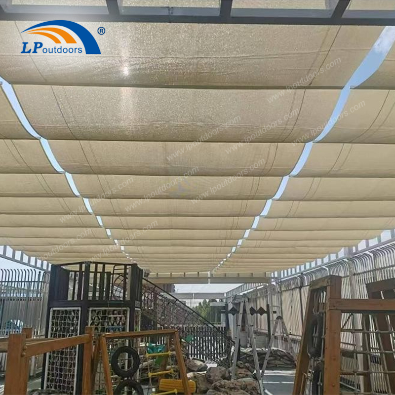 Premium Durable Retractable HDPE Pergola for Outdoor Playground Kid-garden Use