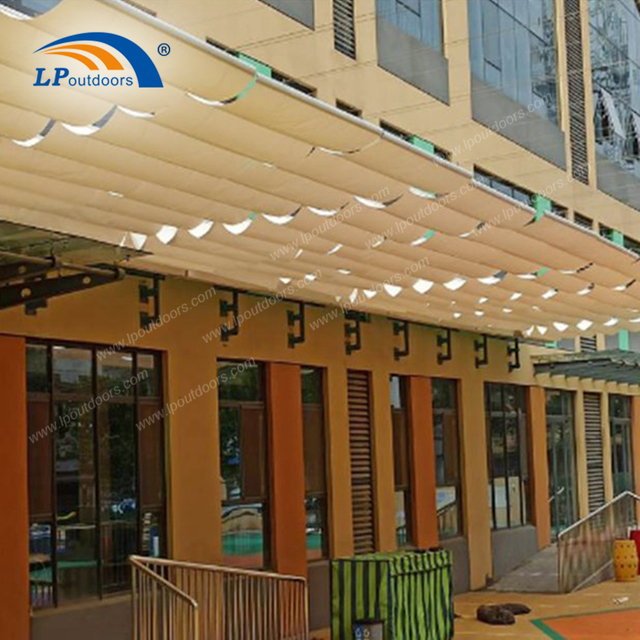 Modern Safe HDPE Retractable Cover Pergola for Children's Play Areas