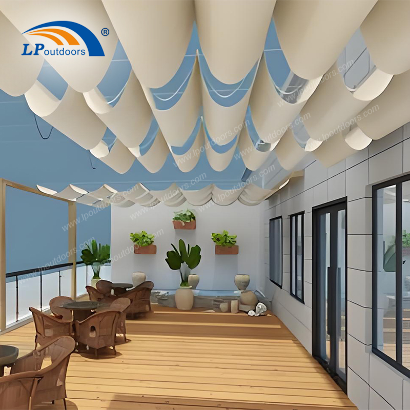 Modern Safe HDPE Retractable Cover Pergola for Children's Play Areas