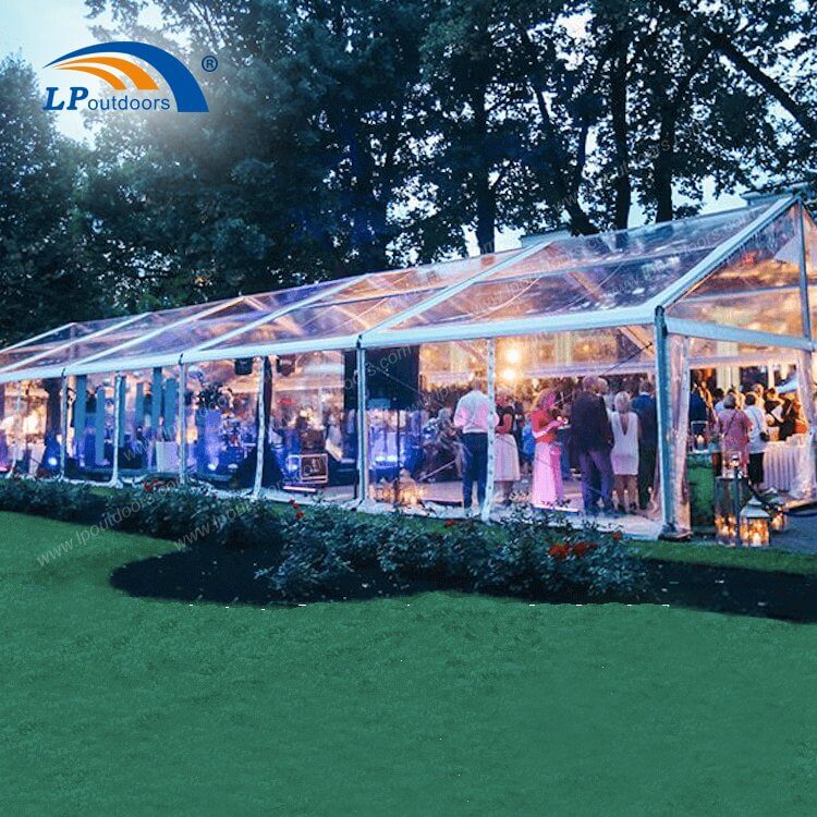 Transparent PVC roof small aluminum frame event tent for outdoors hotel resort celebration party (2)