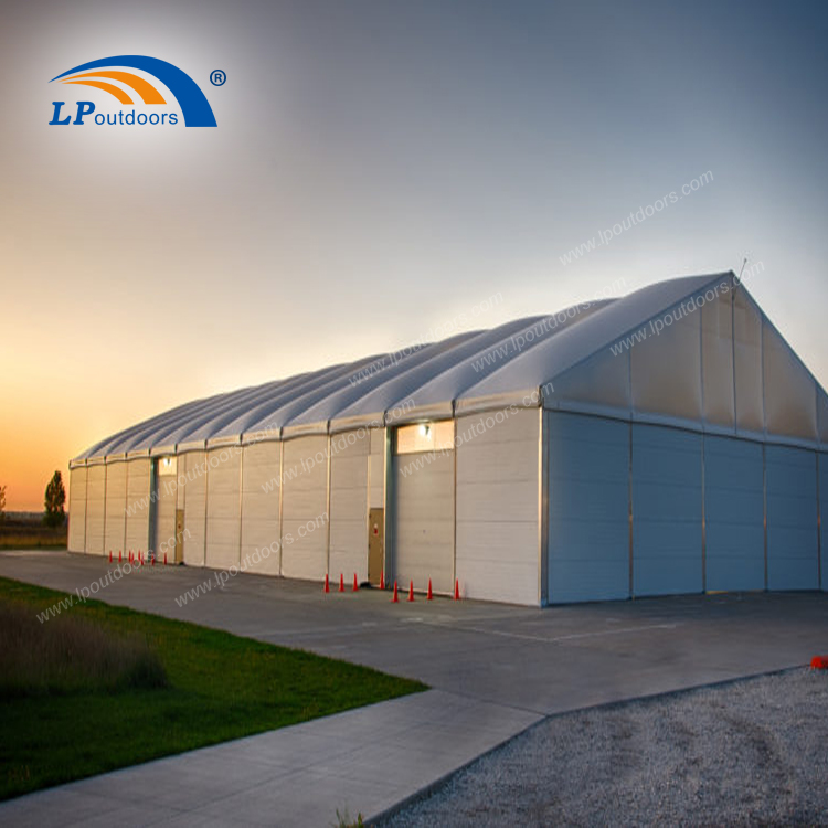 25m industrial movable fabric building for storage with sandwich walls