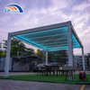 Custom Outdoor Electric Pergola Bioclimatica Aluminum New Design Pergola with Rgb Lights