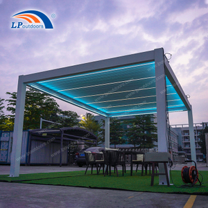 Custom Outdoor Electric Pergola Bioclimatica Aluminum New Design Pergola with Rgb Lights