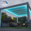 Freestanding Aluminum Bioclimatic Pergola Smart Waterproof Louvered Roof Motorized Shade Gazebo For Outdoor Living