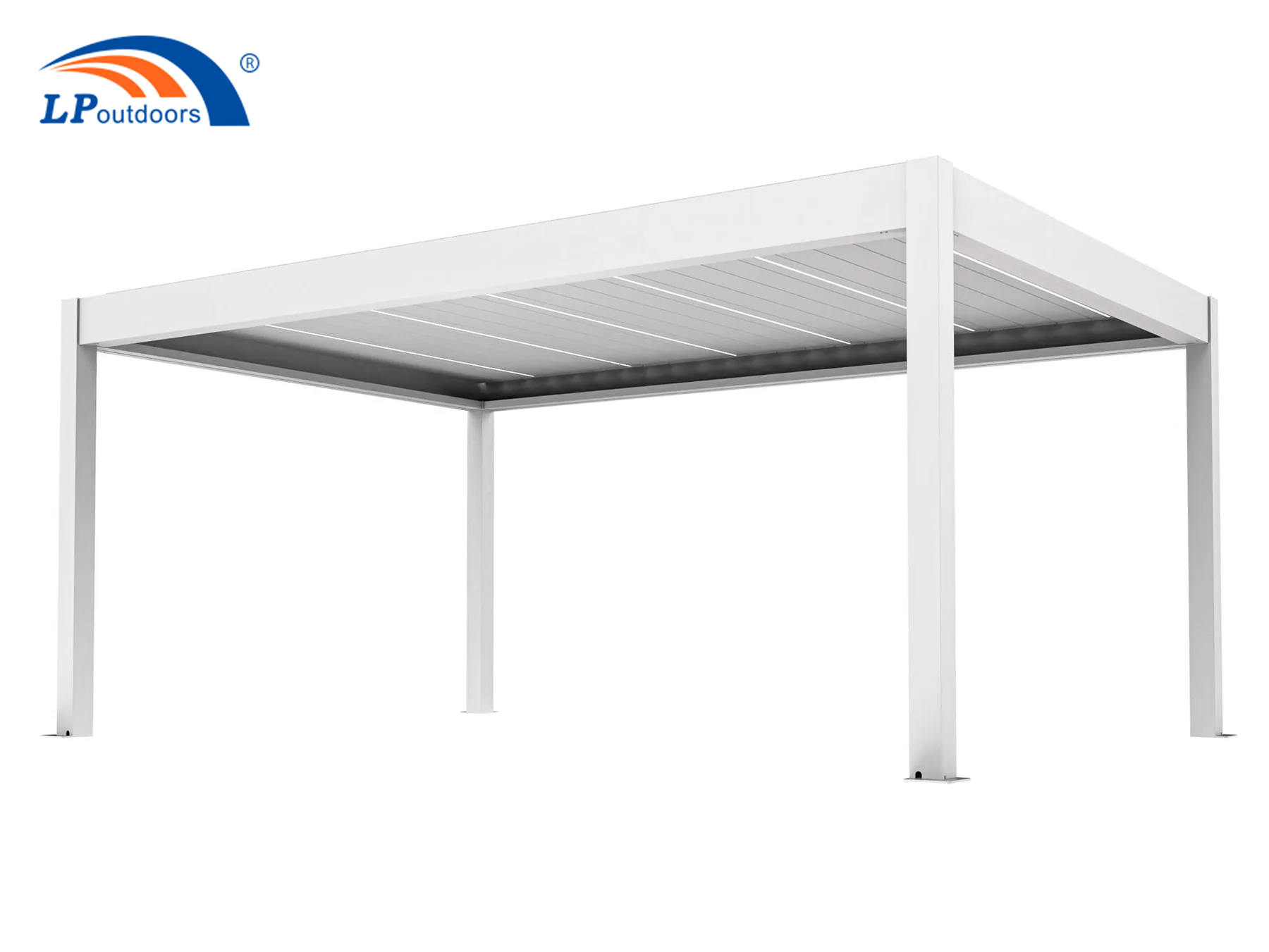 10'x13' 10'x20' Outdoor Louvered Pergola Aluminum Outdoor Deck Garden Patio Gazebo with Adjustable Roof