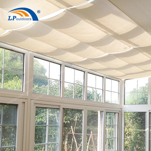 Durable Retractable HDPE Pergola for Swimming Poolside Shade And Style