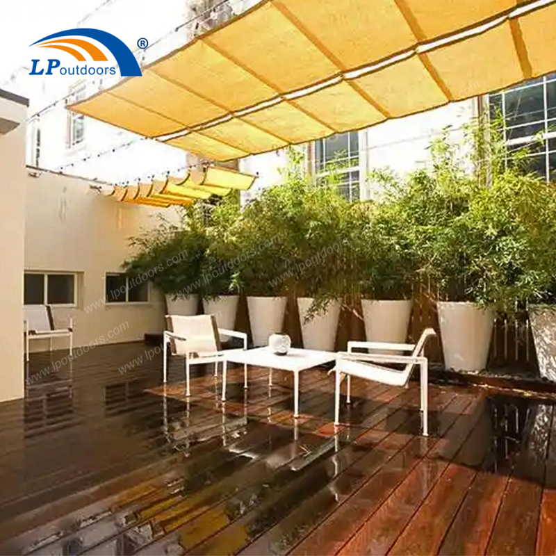 Modern Safe HDPE Retractable Cover Pergola for Children's Play Areas