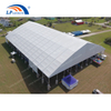 Exterior view of 50m large event marquee structure set up on lawn