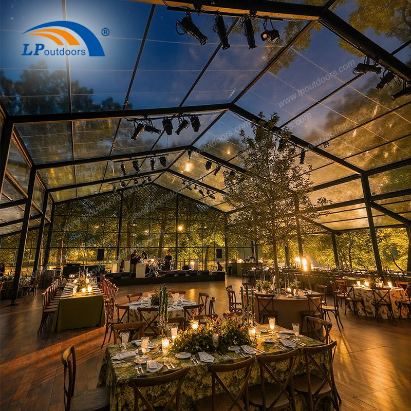 2025 Elegant PVC Black Atrium Wedding & Event Tent
