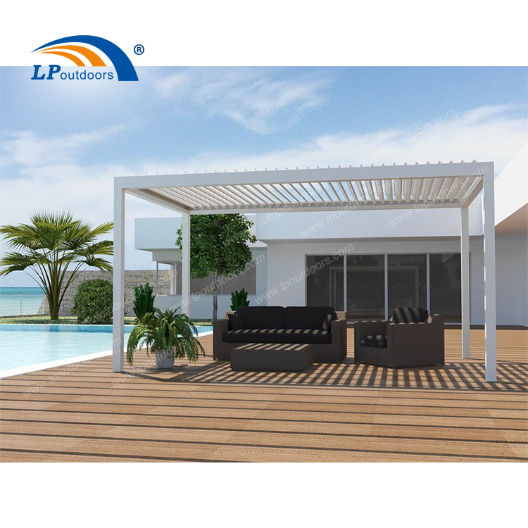 white blade roof gazebo